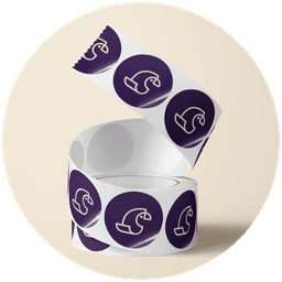 Custom Sticker Rolls Coated